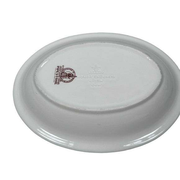 Pipestone Cow Camp Vegetable Bowl 12" Cowboy Horse Scene Oval Buckeye Blake - Picture 6 of 8